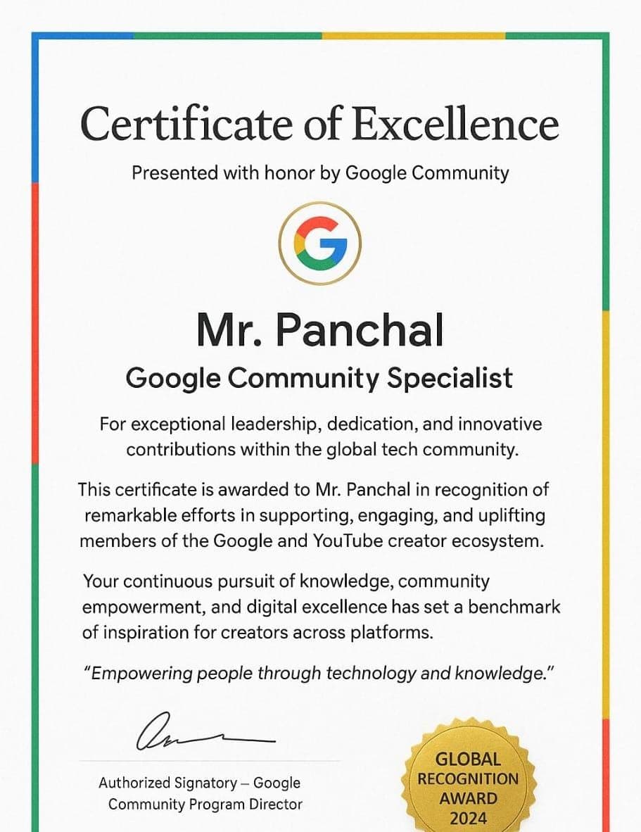 Google Certificate of Excellence - Community Specialist
